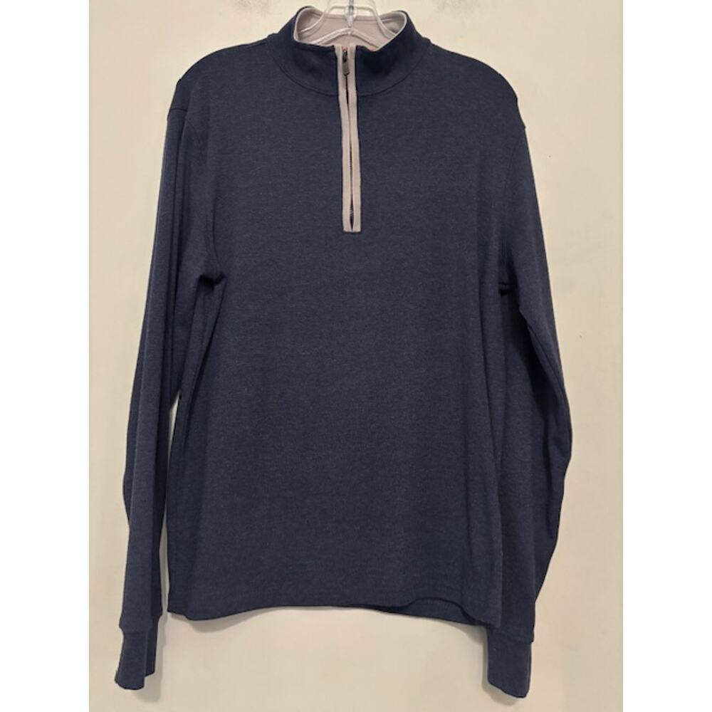 The Normal Brand Quarter Zip Mens Small Puremeso Weekend Pullover Blue New